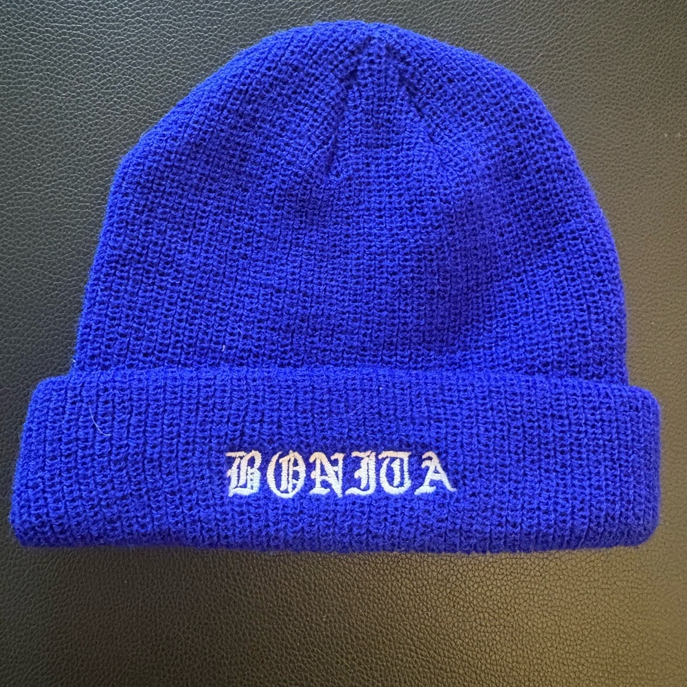 Viva La Bonita Blue Knit Beanie